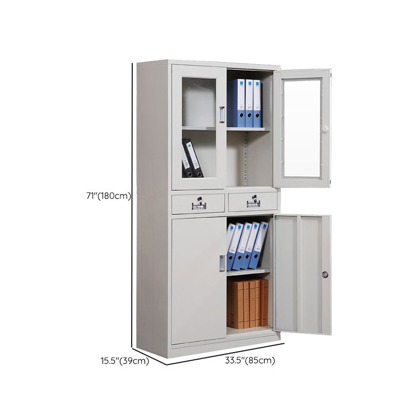 Modern File Cabinet Glass Doors Lock Storage Vertical Filing Cabinet Clearhalo 'Filing Cabinets' 'filling_cabinets' 'furn' 'furn_filling_cabinets' 'Furniture' 'Office Furniture' 1200x1200_1a8b86ca-bafe-4417-848f-176d52b5a913