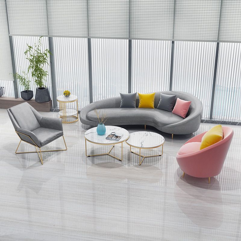 Contemporary Velvet Sloped Arms Sofa with Tight Back for Livingroom Clearhalo 'furn' 'furn_sofas' 'Furniture' 'Living Room Furniture' 'Sofa' 'sofas' 1200x1200_1a8c246b-b26f-4dca-920d-787356fa62e2