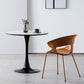 Contemporary Metal Legs Dining Chairs Plastic Open Back Dining Side Chair