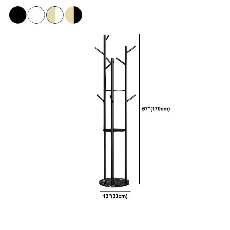 Moderne Haken Haken Feste Farbe Metallbedeckung mit Marmorbasis