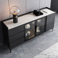 Weiß gesinterte Stein -Top -Server Glamstil Buffet Sideboard für Wohnzimmer