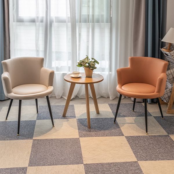 Contemporary Metal Dining Room Chair Upholstered Arm Single Dining Chair Clearhalo ' kitchen&dining_furn' 'Dining Chairs' 'Dining Tables & Seating' 'dining_chair' 'furn' 'furn_dining_chair' 'Furniture' 'furniture_dining_chair' 'Kitchen & Dining Furniture' 'kitchen' 1200x1200_1a8d869d-6021-4164-be8e-7925d7e86295