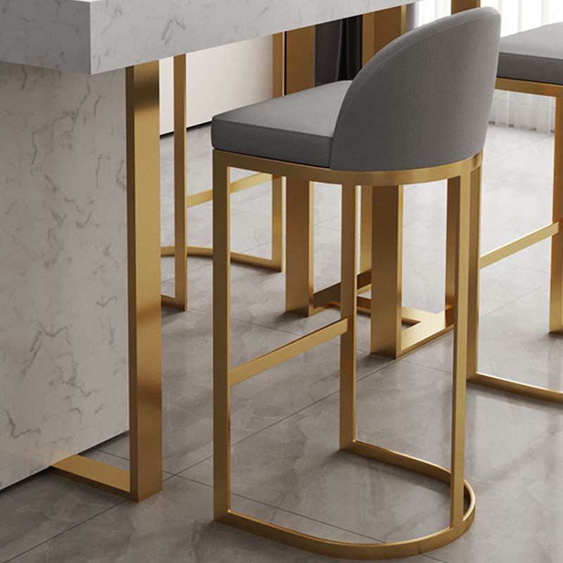 Scandinavian Bucket Counter & Bar Stool Faux Leather Bar Stool for Dining Room Clearhalo 'Bar Furniture' 'Bar Stools' 'bar_stools' 'furn' 'furn_bar_stools' 'Furniture' 'Kitchen & Dining Furniture' 1200x1200_1a8df5bd-566f-4151-b7fc-f3a51c3a730b