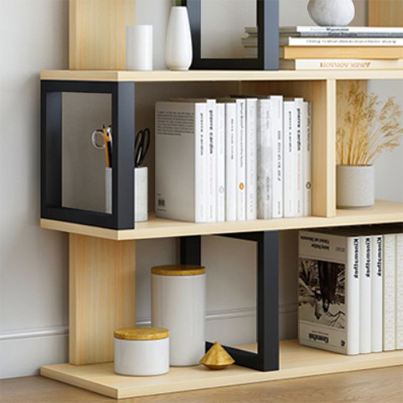 Wood Standard Bookcase Contemporary Style Open Back Bookshelf for Home Office Clearhalo 'Bookcases' 'Furniture' 'furniture_bookcases' 'Office Furniture' 1200x1200_1a8e0833-398c-4e1a-8141-288bc347b467