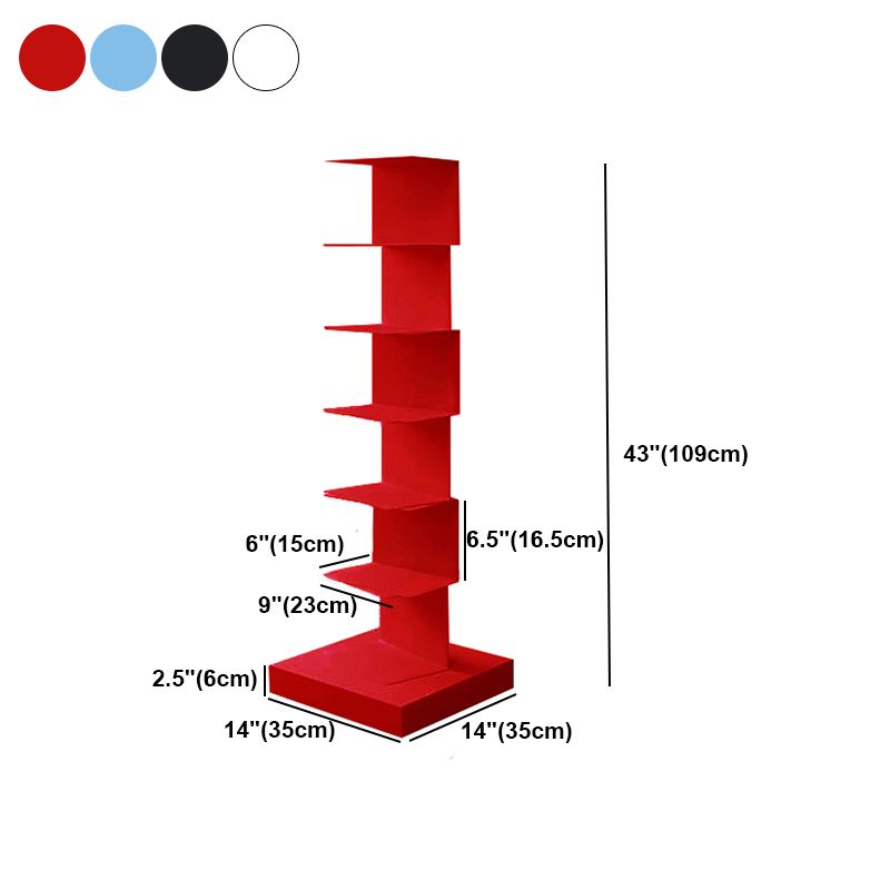Modern Style Vertical Bookshelf Stainless Steel Closed Back Shelf Bookcase Clearhalo 'Bookcases' 'furn' 'furn_bookcases' 'Furniture' 'furniture_bookcases' 'kitchen' 'kitchen_bookcases' 'Living Room Furniture' 'Office Furniture' 1200x1200_1a8f77ab-2a91-4306-923a-46017369719c
