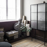 Tavolo da tabellone in altezza in metallo da 62 '' vetro a due porte server buffet per soggiorno