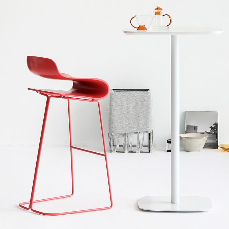 Modern Armless Backrest Counter Stool Steel Cafe Bar Stool with Plastic Seat Clearhalo 'Bar Furniture' 'Bar Stools' 'bar_stools' 'furn' 'furn_bar_stools' 'furniture_bar_stools' 'Kitchen & Dining Furniture' 'kitchen&dining_furn' 'kitchen' 'kitchen_furn' Furniture' 1200x1200_1a92bdcc-d967-4f27-9944-8fe8e93d9df6
