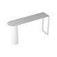 Contemporary Bar Dining Table Indoor Bar Table with Iron Base in White Clearhalo 'Bar Furniture' 'Bar Tables' 'bar_tables' 'Furniture' 'furniture_bar_tables' 'Kitchen & Dining Furniture' 'kitchen&dining_furn' 'kitchen' 1200x1200_1a92e830-12b0-4c80-a21a-40375c22dfc4