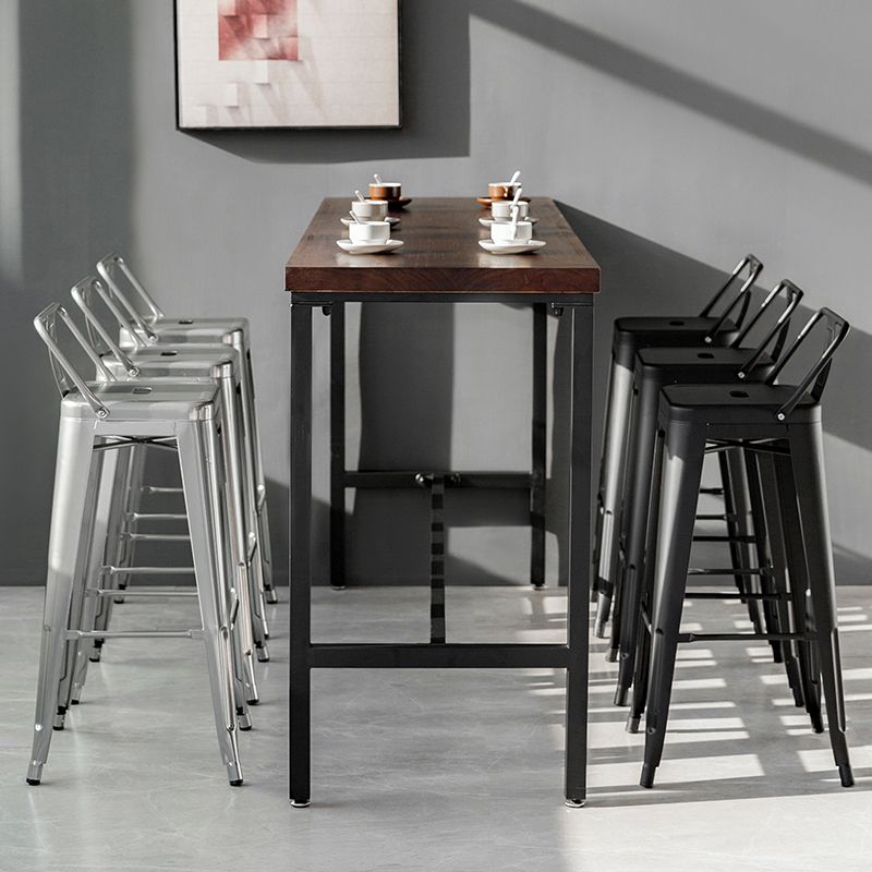 Modern Bar Height Table Solid Wood Bistro Bar Table for Patio Use Clearhalo 'Bar Furniture' 'Bar Tables' 'bar_tables' 'furn' 'furn_bar_tables' 'Furniture' 'Kitchen & Dining Furniture' 1200x1200_1a931532-18cd-4f68-8843-87bbb03053a8