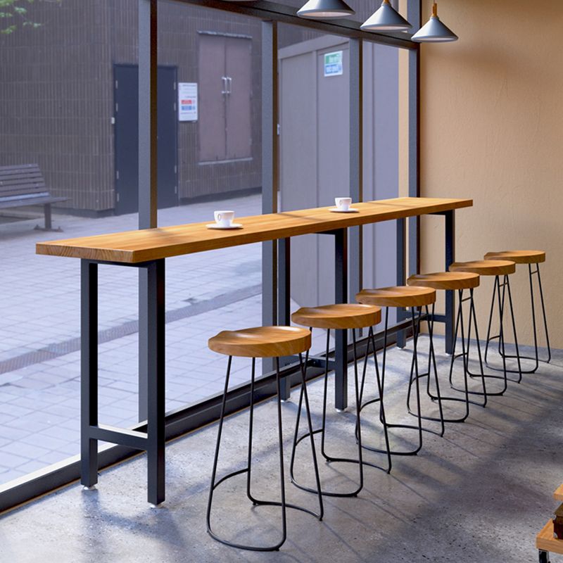 Rechthoek houten bovenste toonbank industriële balktafel voor eetkamer