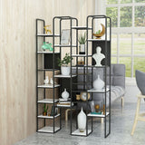 Glam Style Metal Bookshelf Open Etagere Shelf Bookcase for Home Office Clearhalo 'Bookcases' 'furn' 'furn_bookcases' 'Furniture' 'furniture_bookcases' 'Office Furniture' 1200x1200_1a95e691-6691-4251-bbd7-eef22fdb946b