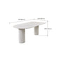 White Home Simplicity Fixed Table Sintered Stone Dining Room Desk