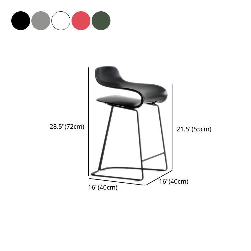 Scandinavian Matte Finish Plastic Barstool Footrest Coffee Shop Stool Clearhalo 'Bar Furniture' 'Bar Stools' 'bar_stools' 'Furniture' 'furniture_bar_stools' 'Kitchen & Dining Furniture' 1200x1200_1a966701-ae0f-441c-9260-23098f1b0ab9