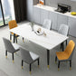 Simple Sintered Stone Dining Table Kitchen Rectangle Shape Dining Table with 4 Legs Base Clearhalo ' dining_table' 'Dining Tables & Seating' 'Dining Tables' 'furn' 'furn_dining_table' 'Furniture' 'furniture_dining_table' 'Kitchen & Dining Furniture' 'kitchen&dining_furn' 'kitchen' 'kitchen_dining_table' 1200x1200_1a9755fb-c3cf-4ead-bfdb-b794ad037682