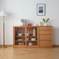 Scandinavian Pine Display Stand Glass Doors Storage Cabinet with Drawers for Living Room Clearhalo 'Display & China Cabinets' 'display_china_cabinets' 'furn' 'furn_display_china_cabinets' 'Furniture' 'Kitchen & Dining Furniture' 1200x1200_1a97e138-9896-4c96-a53f-2087547bf9b4
