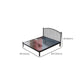 Metal Bed Frame in Stainless Steel 40.16" H Open-Frame Bed with Headboard