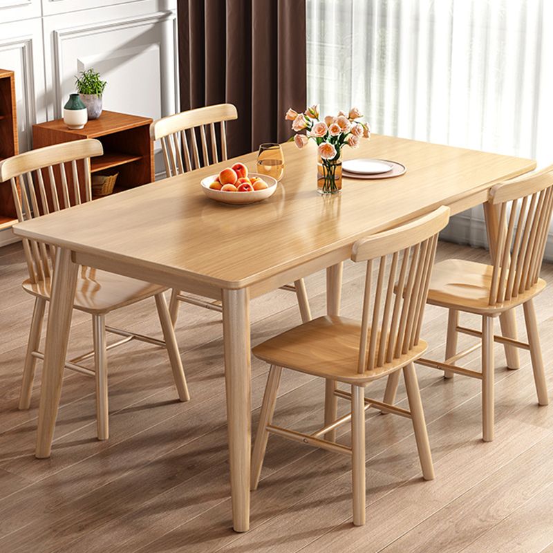 Modern Solid Wood Dining Table Brown Rectangle Table with 4 Legs for Home Use Clearhalo ' dining_table' 'Dining Tables & Seating' 'Dining Tables' 'furn' 'furn_dining_table' 'Furniture' 'furniture_dining_table' 'Kitchen & Dining Furniture' 'kitchen&dining_furn' 'kitchen' 'kitchen_dining_table' 1200x1200_1a98d400-510f-43c7-8ffe-731f50d2f08d