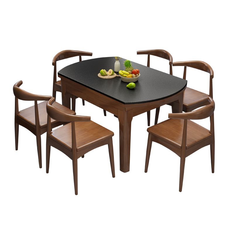 Eigentijdse keuken eettafel Houten eettafel met bladverlenging