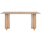 Modern Oak Table for Restaurant Rectangle Dining Table with Double Pedestal Clearhalo 'Dining Tables & Seating' 'Dining Tables' 'dining_table' 'furn' 'furn_dining_table' 'Furniture' 'furniture_dining_table' 'Kitchen & Dining Furniture' 'kitchen' 'kitchen_dining_table' 1200x1200_1a9c2763-8abf-4da5-9a4c-d0200753c6e1