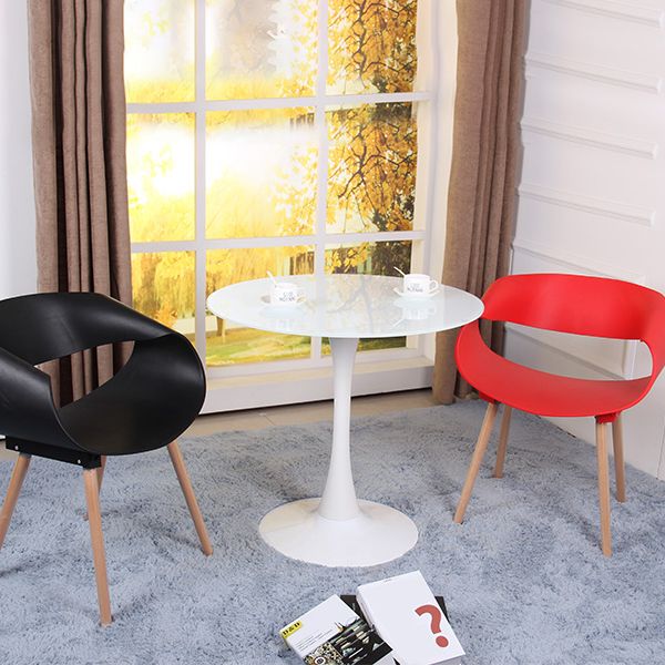 Contemporary Style Home Tempered Glass Dining Table Round Shape Table with Pedestal Base Clearhalo ' dining_table' 'Dining Tables & Seating' 'Dining Tables' 'furn' 'furn_dining_table' 'Furniture' 'furniture_dining_table' 'Kitchen & Dining Furniture' 'kitchen&dining_furn' 'kitchen' 'kitchen_dining_table' 1200x1200_1a9cdb08-20ca-41c8-90bf-36d3d8b5910a
