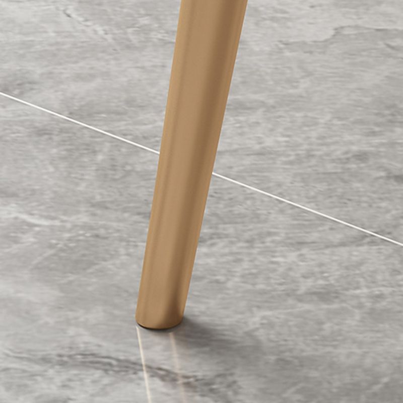 Modern Rectangle Dining Table Sintered Stone Top 4 Iron Legs Dining Room Table Clearhalo 'Dining Tables & Seating' 'Dining Tables' 'dining_table' 'furn' 'furn_dining_table' 'Furniture' 'Kitchen & Dining Furniture' 1200x1200_1a9d0460-02ee-4ede-86f8-396798835de1