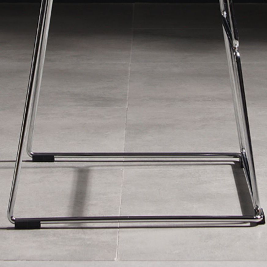 Faux Leathe Dining Stools Contemporary Bar Stools with Black Metal Base