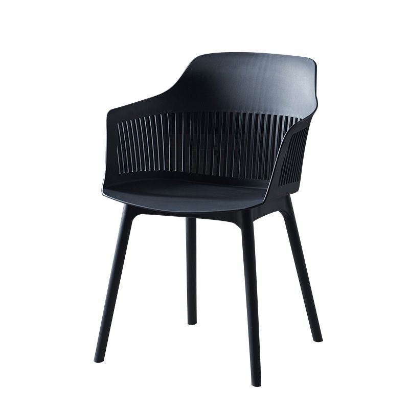 Plastic Scandinavian Dining Kitchen Room Chair Slat Back Arm Chair Clearhalo ' kitchen&dining_furn' 'Dining Chairs' 'Dining Tables & Seating' 'dining_chair' 'furn' 'furn_dining_chair' 'Furniture' 'furniture_dining_chair' 'Kitchen & Dining Furniture' 'kitchen' 1200x1200_1aa108f5-fd32-460d-b9ca-206c70ee993c