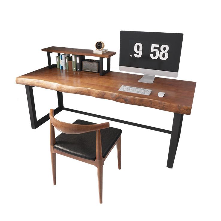 Brown Writing Desk Solid Wood Freeform Shape Home or Office Desk Clearhalo 'furn' 'furn_office_desk' 'Furniture' 'furniture_office_desk' 'Office Desks' 'Office Furniture' 'office_desk' 1200x1200_1aa313c4-b53e-430c-8021-722c3a4dc570
