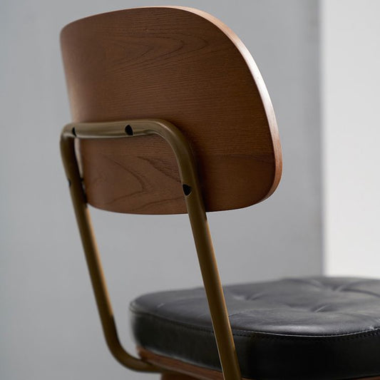 Industrial Solid Wood Bar Stools Living Room Upholstered Stool