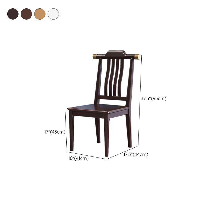 Solide houten eetstoelen moderne stijl armloze eetkamerstoelen voor eetkamer
