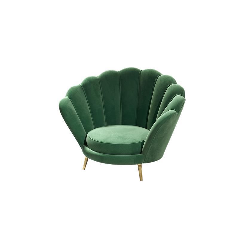 Sofá de color sólido moderno Loveseado curvado de espalda apretada para sala de estar