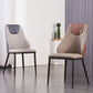 Contemporary Faux Leather Dining Chair Armless Metal Side Chair for Home Use