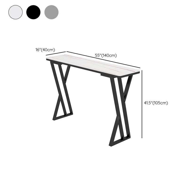Matte Finish Stone Top Pub Table with Metal Base for Dining Room Clearhalo 'Bar Furniture' 'Bar Tables' 'bar_tables' 'furn' 'furn_bar_tables' 'Furniture' 'Kitchen & Dining Furniture' 1200x1200_1aa8fbb5-5b75-4f03-ab1e-7c546564abb1