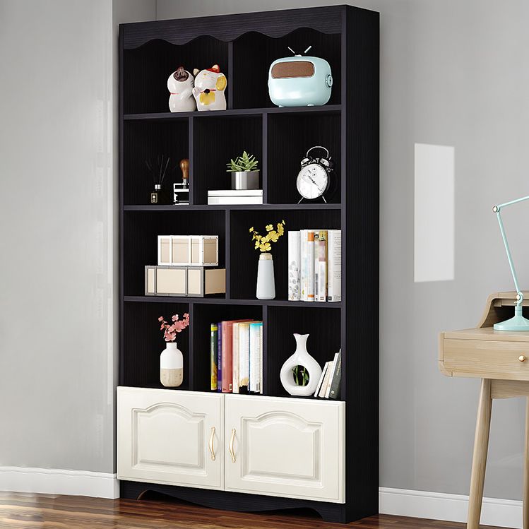 Modern Standard Bookcase Wooden Bookshelf with Rectangle Shelves