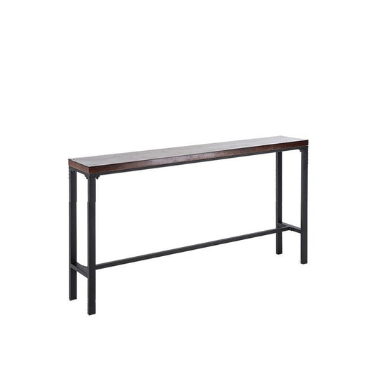 工業バーの高さテーブルソリッドウッドトップビストロバーテーブルパティオの使用