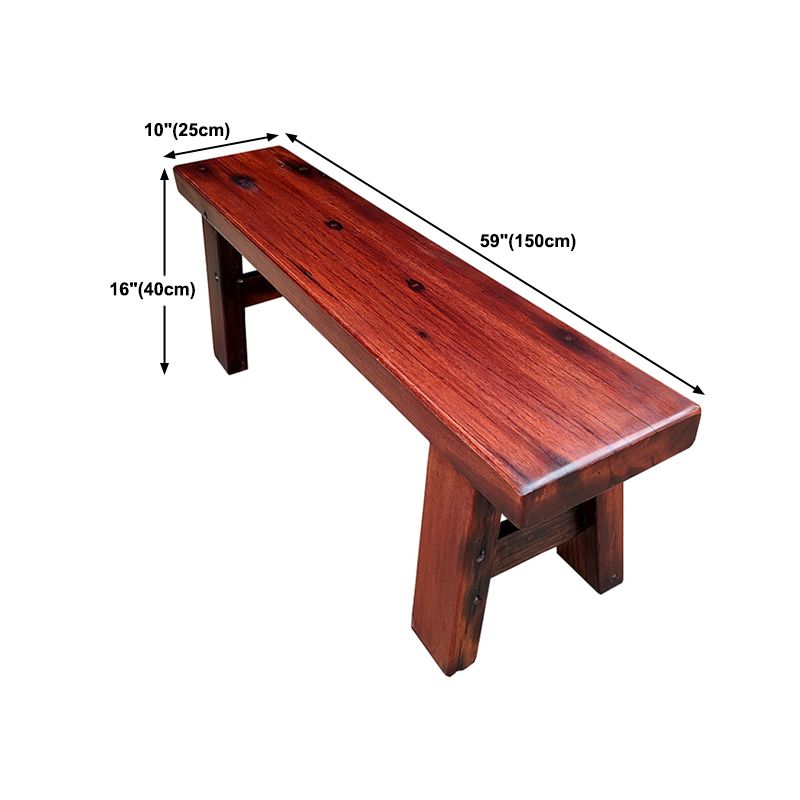 Solid Wood Thickened Dining Bench, Traditional 16"H Seating Bench with Legs Clearhalo 'Benches' 'Chairs & Seating' 'furn' 'furn_benches' 'Furniture' 'Living Room Furniture' 1200x1200_1aa9d6c2-1483-4680-91ca-82a14f166b7f