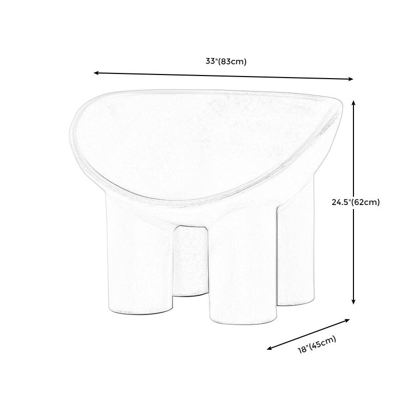 Armless PE Chair 32.6" L x 17.7 " W x 24.4 " H Chair for Bedroom Clearhalo 'Accent Chairs' 'accent_chairs' 'Chairs & Seating' 'furn' 'furn_accent_chairs' 'Furniture' 'furniture_accent_chairs' 'Living Room Furniture' 1200x1200_1aaa3fd3-7e97-46ea-b0a9-e70304f6057a