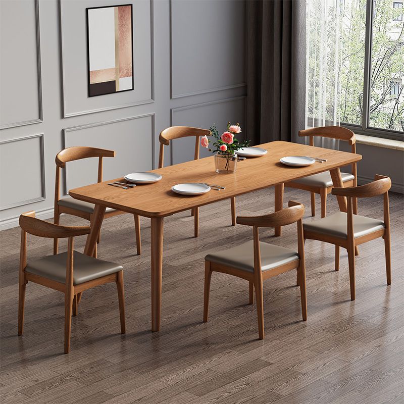 Modern 1/4/5/7 Pieces Dining Set Rectangle Pine Wood Dining Table for Dining Room Kitchen Clearhalo 'Dining Room Sets' 'Dining Tables & Seating' 'dining_room_set' 'furn' 'furn_dining_room_set' 'Furniture' 'Kitchen & Dining Furniture' 1200x1200_1aabf7ef-e4fe-47be-a81f-84b7c37f77a8