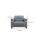 32" Wide Contemporary Sofa Leather Gray Seating for Living Room Clearhalo 'furn' 'furn_sofas' 'Furniture' 'Living Room Furniture' 'Sofa' 'sofas' 1200x1200_1aadc630-b607-4a29-8682-20e20dc3a762