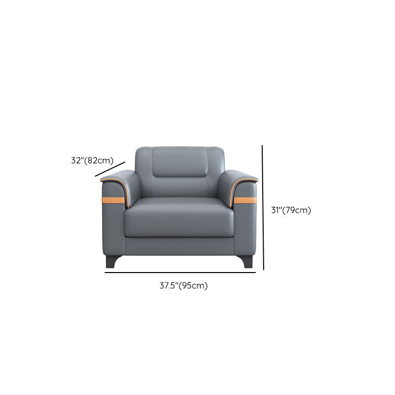 32" Wide Contemporary Sofa Leather Gray Seating for Living Room Clearhalo 'furn' 'furn_sofas' 'Furniture' 'Living Room Furniture' 'Sofa' 'sofas' 1200x1200_1aadc630-b607-4a29-8682-20e20dc3a762