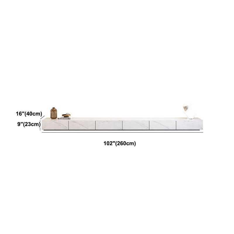 Stone TV Stand Modern TV Console with 6 Drawers Included, White Clearhalo 'furn' 'furn_tv_stands_entertainment_centers' 'Furniture' 'Living Room Furniture' 'TV Stands & Entertainment Centers' 'TV Stands & Media Storage Furniture' 'tv_stands_entertainment_centers' 1200x1200_1aae8c57-bb7c-45a4-8cd0-d6daeb0087bb