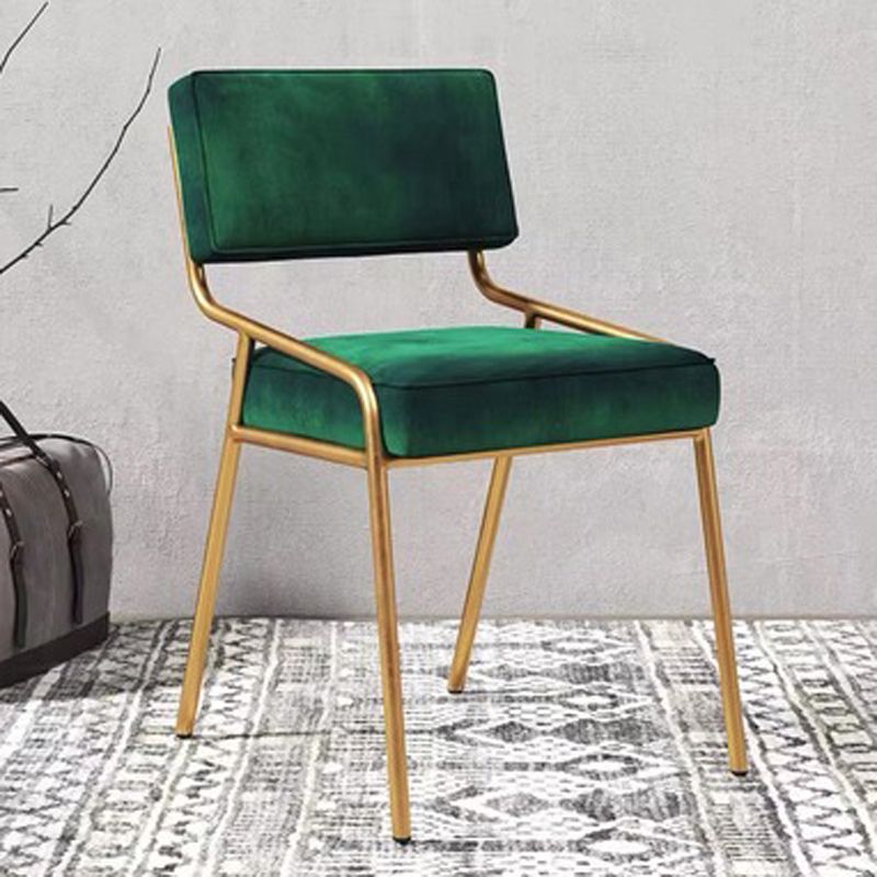 グラムホームダイニングルームの椅子布張りのアームレスダイニングチェア