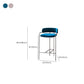 Glam Bar Stool Backrest Upholstered Counter Stool for Bristol