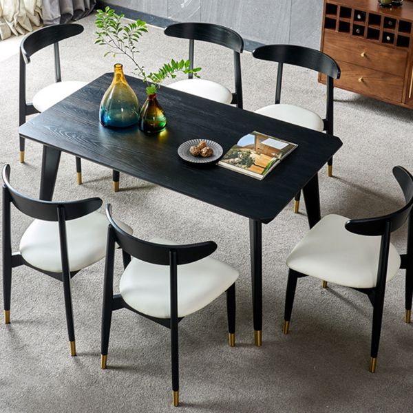 Modern Style Wooden Matte Finish Side Chair Open Back Side Chair for Dinning Room Clearhalo ' kitchen&dining_furn' 'Dining Chairs' 'Dining Tables & Seating' 'dining_chair' 'furn' 'furn_dining_chair' 'Furniture' 'furniture_dining_chair' 'Kitchen & Dining Furniture' 'kitchen' 1200x1200_1ab0f8bc-21cc-4da3-add2-108215f734be
