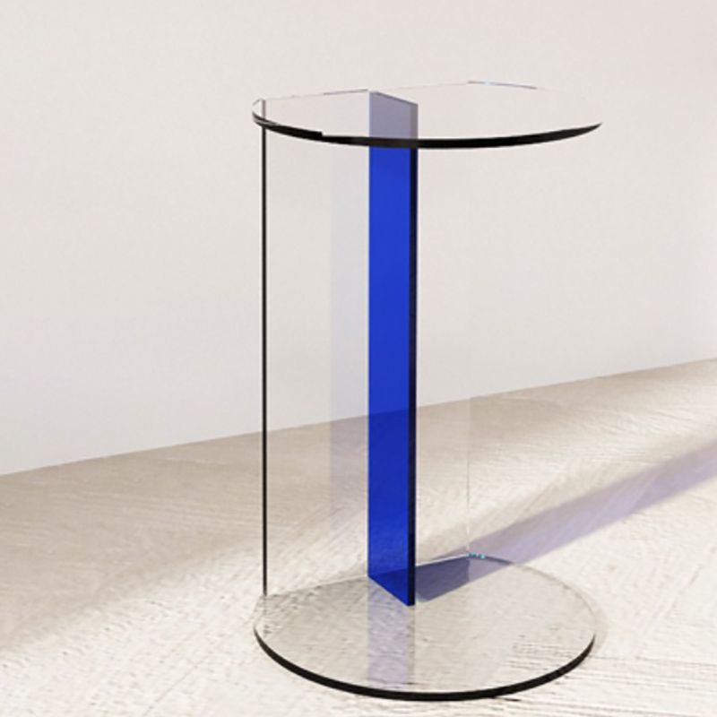 11" Wide Glam Side Table Sled Acrylic Clear Accent Side Table