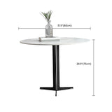 White Stone Dining Set for Home 1/4/5 Pieces Modern Round Table Set