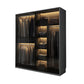 Modern Style Glass Wardrobe 1-Drawer Bedroom Wardrobe Closet Clearhalo 'Armoires & Wardrobes' 'armoires_wardrobes' 'Bedroom Furniture' 'furn' 'furn_armoires_wardrobes' 'Furniture' 1200x1200_1ab2a528-315e-4bdf-994e-c08d704727d6