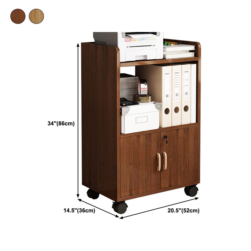 Engineered houten boekenkast met deuren verticale boekenplank voor kantoor