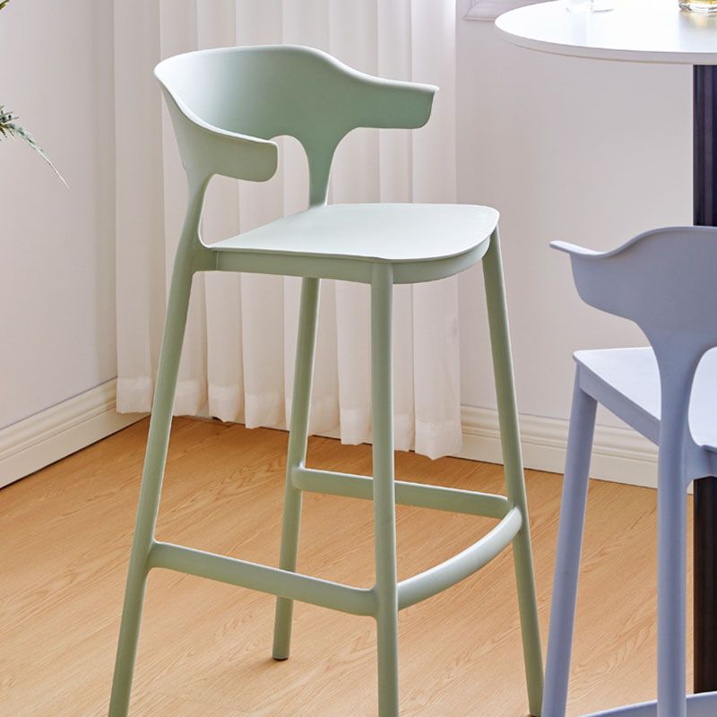 Nordic Plastic Low Back Barstool Stackable Indoor Tall Stool with Saddle Seat Clearhalo 'Bar Furniture' 'Bar Stools' 'bar_stools' 'furn' 'furn_bar_stools' 'furniture_bar_stools' 'Kitchen & Dining Furniture' 'kitchen&dining_furn' 'kitchen' 'kitchen_furn' Furniture' 1200x1200_1ab5069e-fd49-4361-8890-0ed63931682b