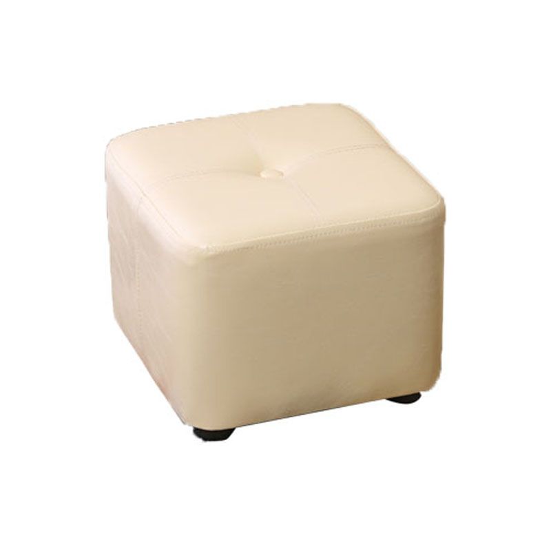 Contemporary Rectangle Shape Ottoman Faux Leather Standard with Tufted Clearhalo 'furn' 'furn_ottomans_poufs' 'Furniture' 'Living Room Furniture' 'Ottomans & Poufs' 'ottomans_poufs' 1200x1200_1ab57ec5-1005-477f-8d43-8cce404e9775